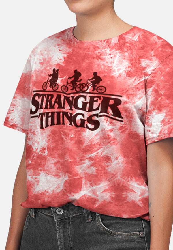 Stranger Things Batikované Tričko (Bike Silhouette Tie Dye T-shirt)