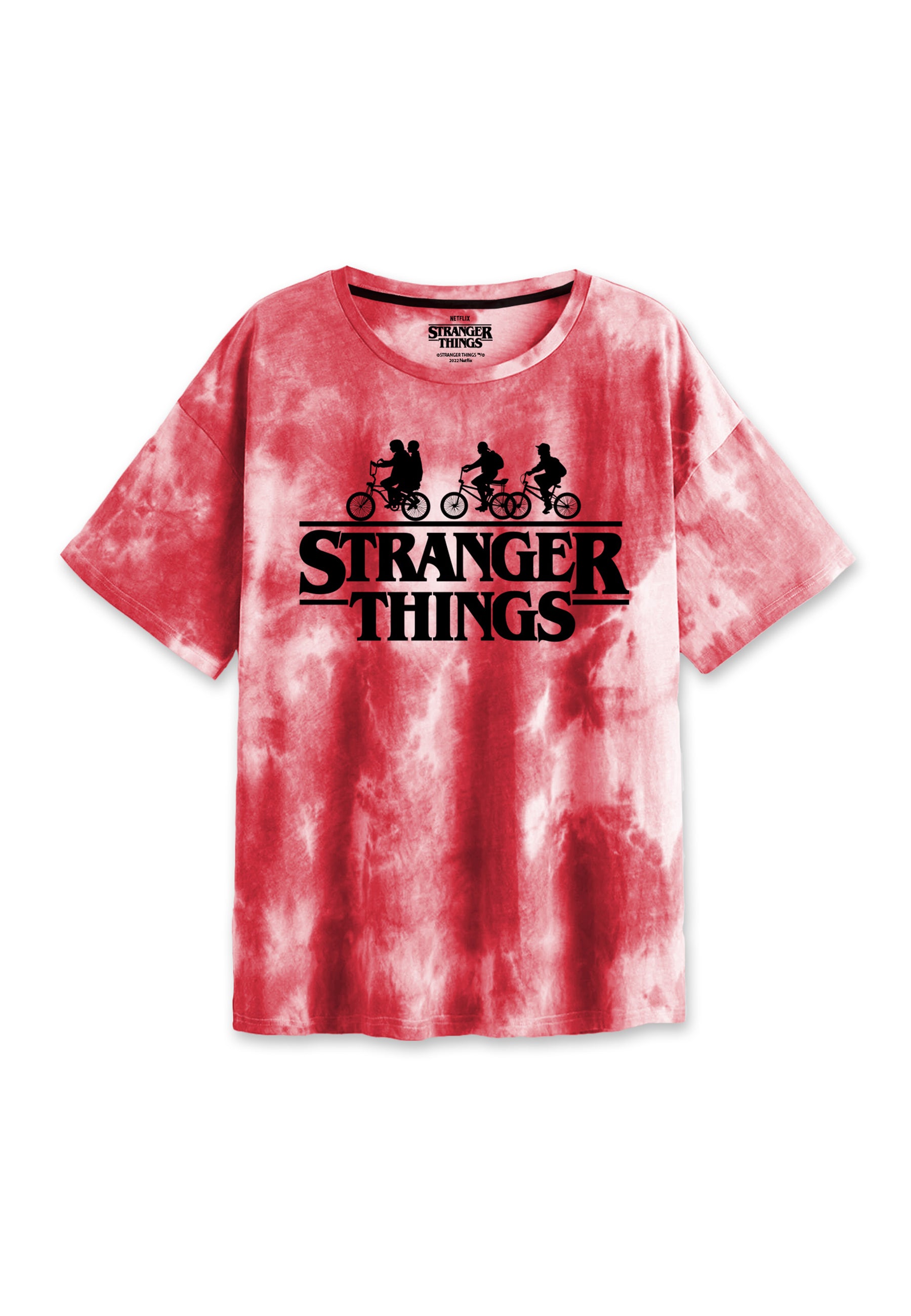 Stranger Things Batikované Tričko (Bike Silhouette Tie Dye T-shirt)