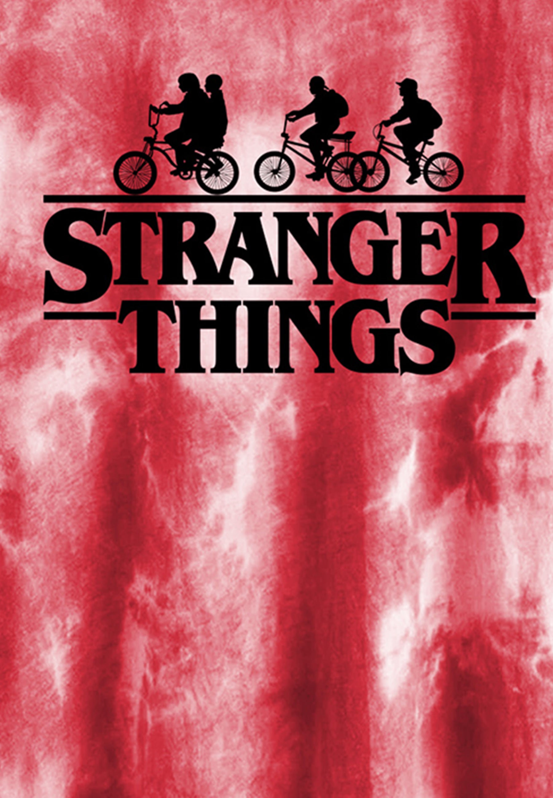 Stranger Things Batikované Tričko (Bike Silhouette Tie Dye T-shirt)