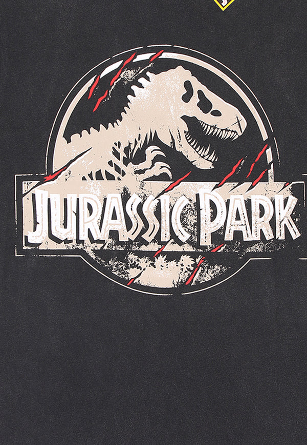 Jurassic t -Shirt (Jurassic Park -zerkratztes Logo t -Shirt)